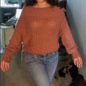 🦋 Free Hugs Fuzzy Sweater - Mauve 🦋